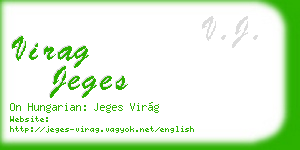 virag jeges business card